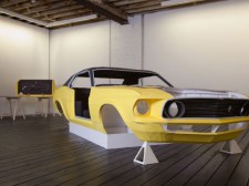 Полноразмерная бумажная модель автомобиля Ford Mustang 1969 года